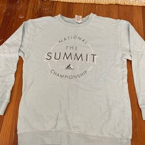 Light blue cheerleading championship sweatshirt